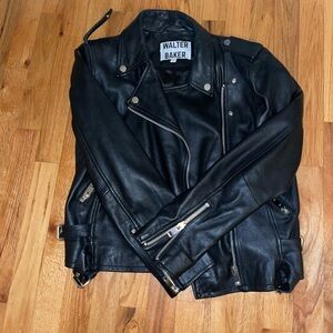Walter Baker Black Leather Moto Jacket